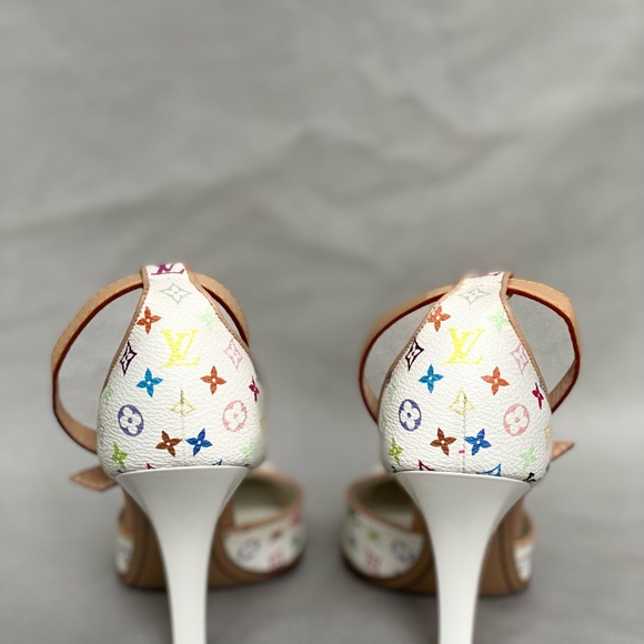 Auth Louis Vuitton Japanese Pop Artist Takashi Murakami LV monogram toile size 6 - Picture 7 of 16